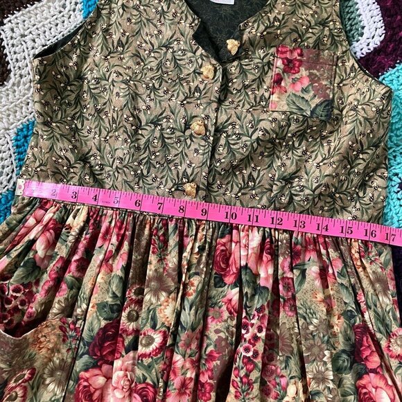 Vintage Peggy Race Maxi Dress Womens S Handmade Boho Sleeveless Floral Paisley - Picture 9 of 13